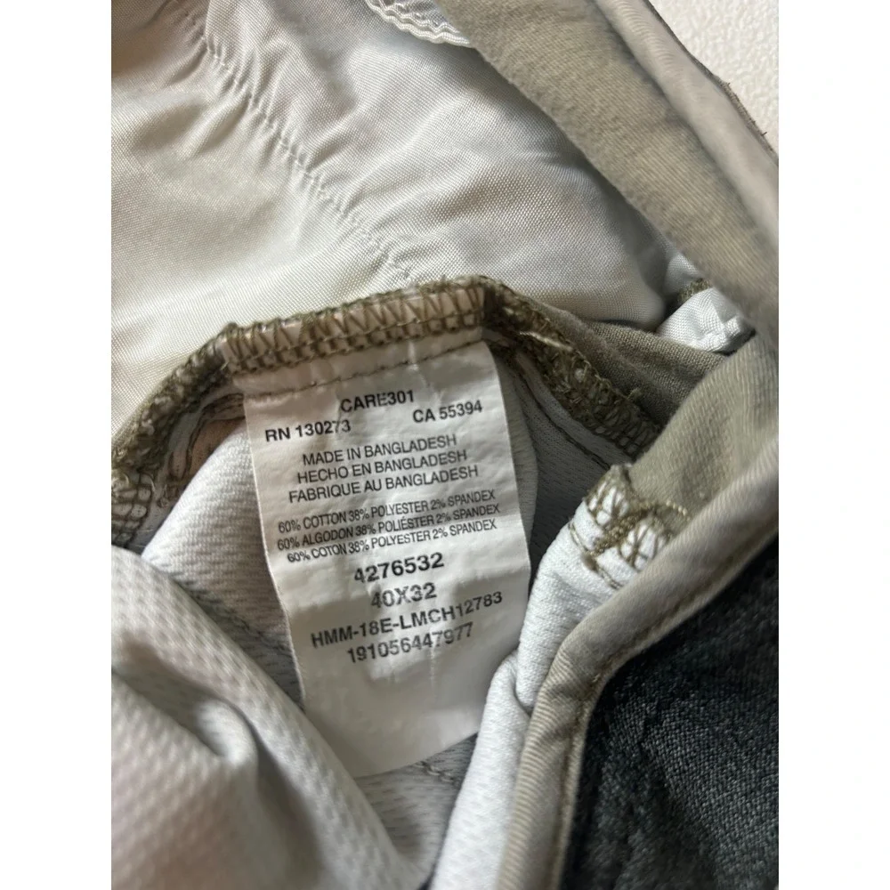 H&M Mens Chino Pants 40x32 Khaki Tan Straight Leg Cotton Blend - Picture 4 of 4